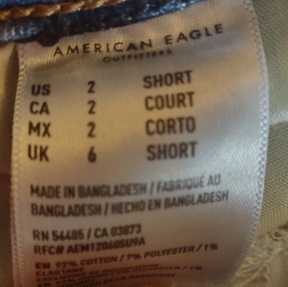 American eagle high rise jeggings women's size 2 short distressed - Picture 11 of 11